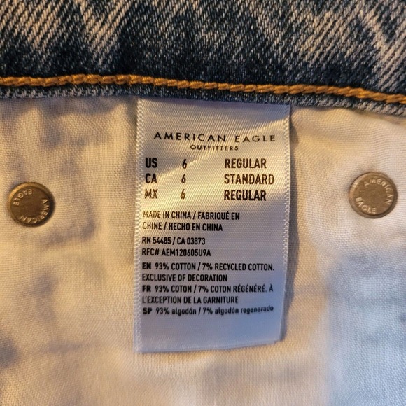 American Eagle Womens Low Rise Baggy Jeans Size 6 Distressed Skater Y2K NWT - Picture 9 of 10